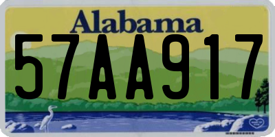 AL license plate 57AA917