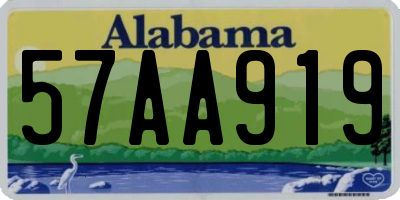 AL license plate 57AA919