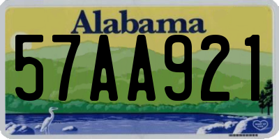 AL license plate 57AA921