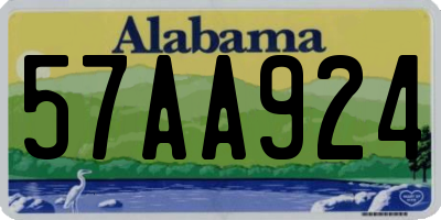 AL license plate 57AA924