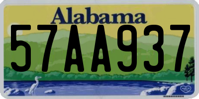 AL license plate 57AA937
