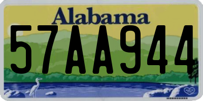 AL license plate 57AA944