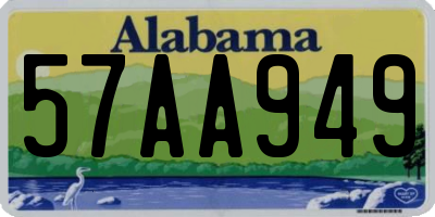 AL license plate 57AA949
