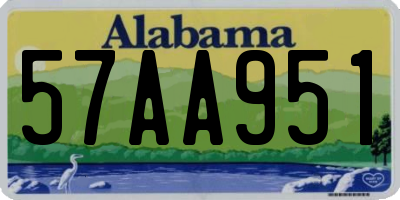 AL license plate 57AA951