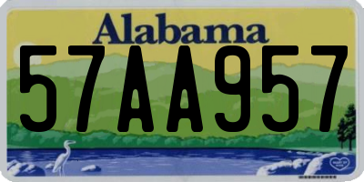 AL license plate 57AA957