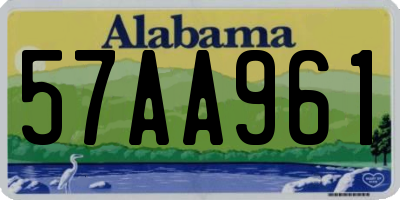 AL license plate 57AA961