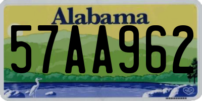 AL license plate 57AA962