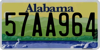 AL license plate 57AA964