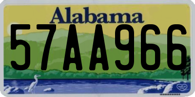 AL license plate 57AA966