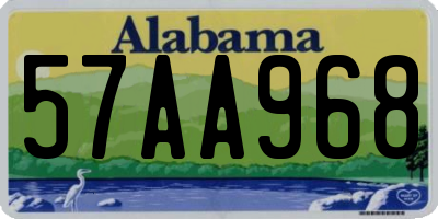 AL license plate 57AA968
