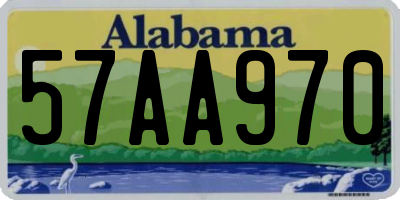 AL license plate 57AA970