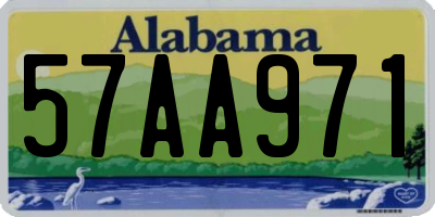 AL license plate 57AA971
