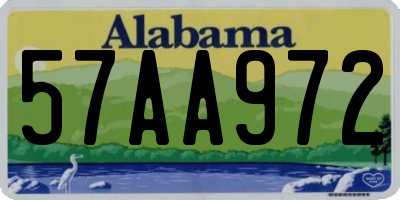 AL license plate 57AA972