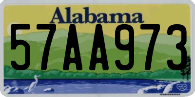 AL license plate 57AA973