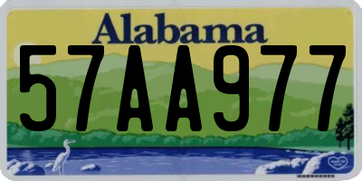 AL license plate 57AA977
