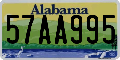 AL license plate 57AA995