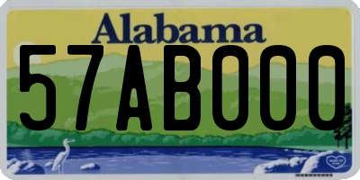 AL license plate 57AB000