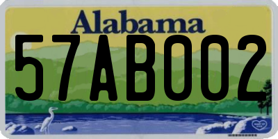 AL license plate 57AB002