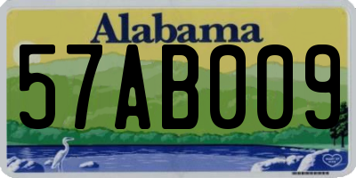 AL license plate 57AB009