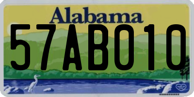 AL license plate 57AB010
