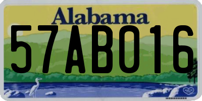 AL license plate 57AB016
