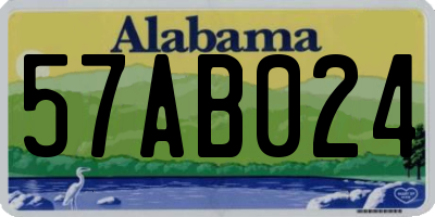 AL license plate 57AB024