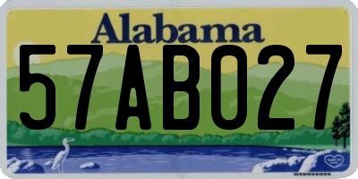 AL license plate 57AB027