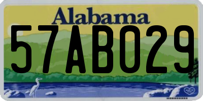 AL license plate 57AB029