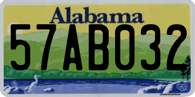 AL license plate 57AB032
