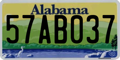 AL license plate 57AB037