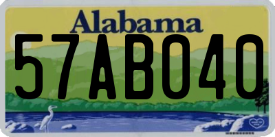 AL license plate 57AB040