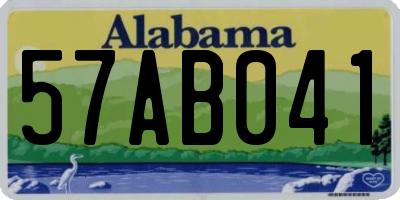 AL license plate 57AB041