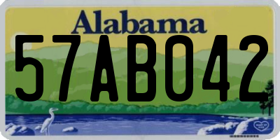 AL license plate 57AB042