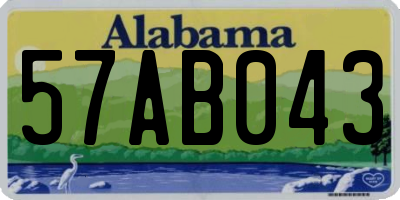 AL license plate 57AB043