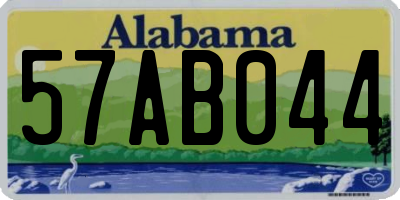 AL license plate 57AB044