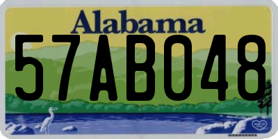 AL license plate 57AB048