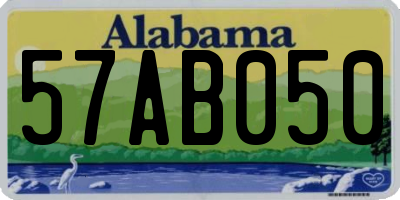 AL license plate 57AB050