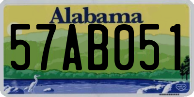 AL license plate 57AB051