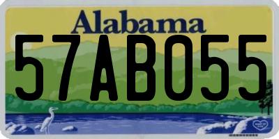 AL license plate 57AB055