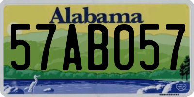 AL license plate 57AB057
