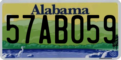 AL license plate 57AB059