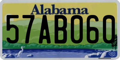AL license plate 57AB060
