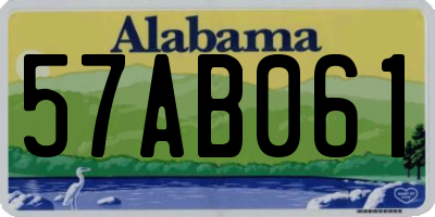 AL license plate 57AB061