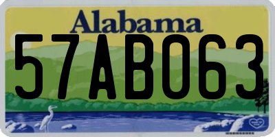 AL license plate 57AB063