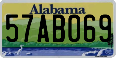 AL license plate 57AB069