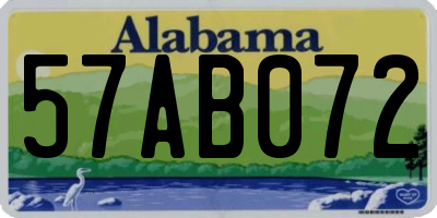 AL license plate 57AB072