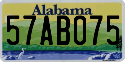 AL license plate 57AB075