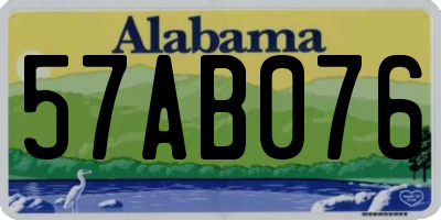 AL license plate 57AB076