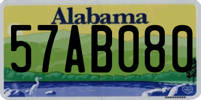 AL license plate 57AB080