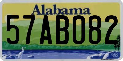 AL license plate 57AB082